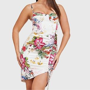 Guess by Marciano Floral Midi Dress - Multicolor Pushup Bra White US8 Nwt $280